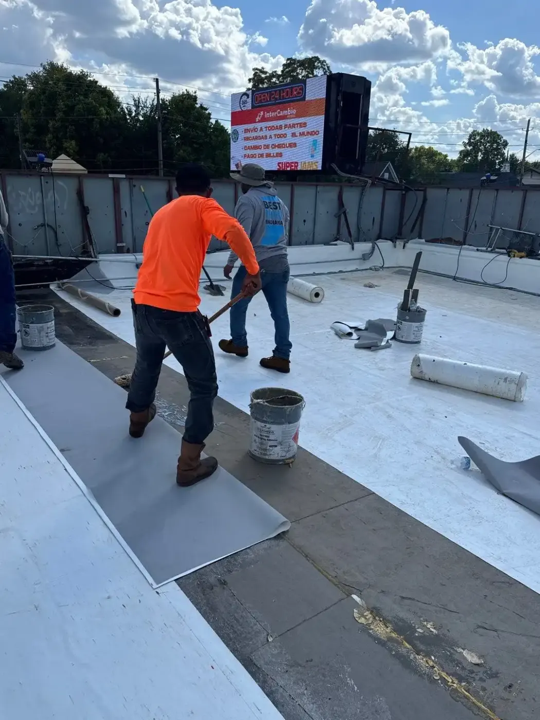 Membrane repair completed in Lockerbie Square